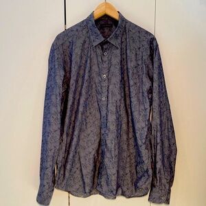 Ted Baker long sleeve shirt chambray blue 4/L